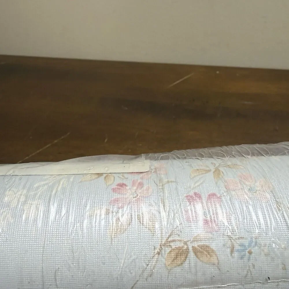 VTG Warner Wallcoverings Solid Pre-Pasted Vinyl Wallpaper Floral Pastel W 1044